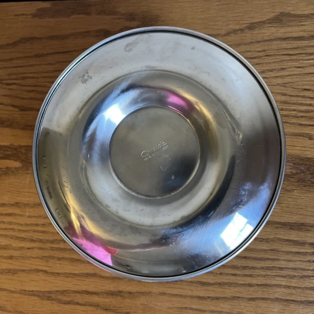 Vintage Oneida 18/8 Stainless Steel Gravy Bowl 5.75in‎ With Attached Drip Plate